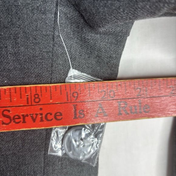 Vintage ORVIS Jacket Women Petites 14P Gray‎ Blazer Made in USA Lined One Button - Picture 9 of 11